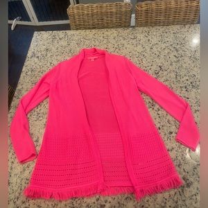 Lilly Pulitzer noble fringe cardigan sz medium